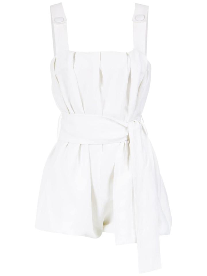 Adriana Degreas Belted Romper - White