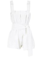 Adriana Degreas Belted Romper - White