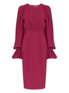 Roksanda Roks Drs Cn Ls Bll Cff Kn Lngth - Red