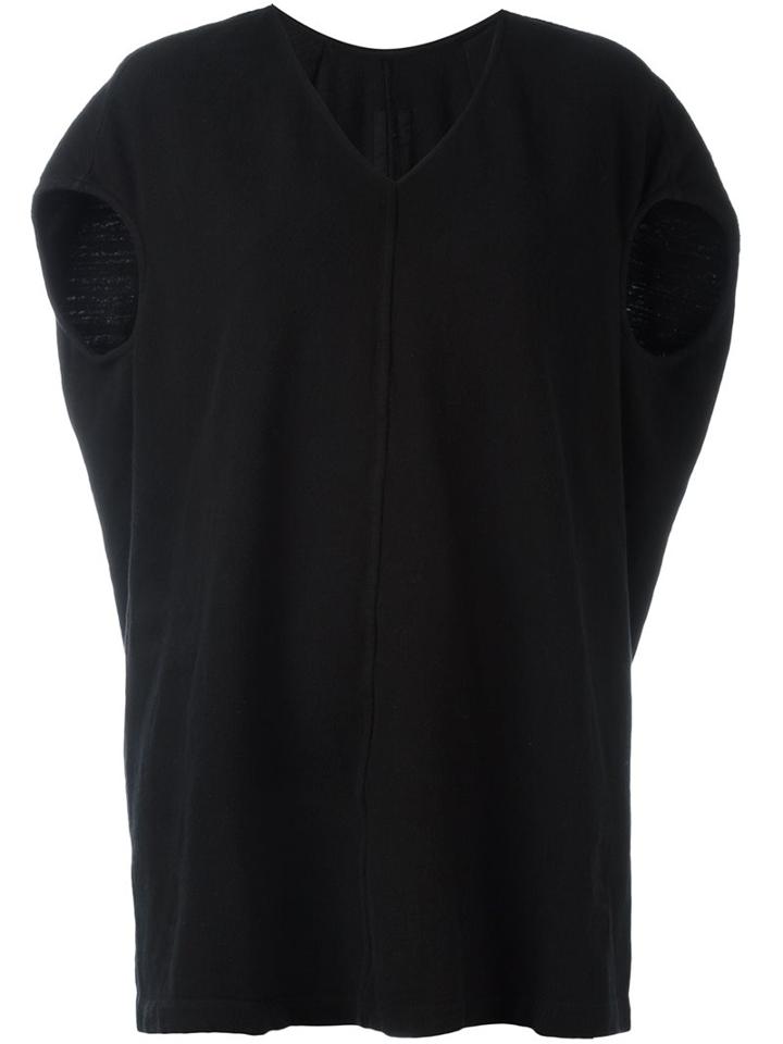 Rick Owens Drkshdw Ribbed Detail V-neck T-shirt