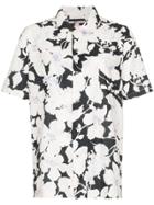 Double Rainbouu Floral Print Short-sleeve Shirt - White