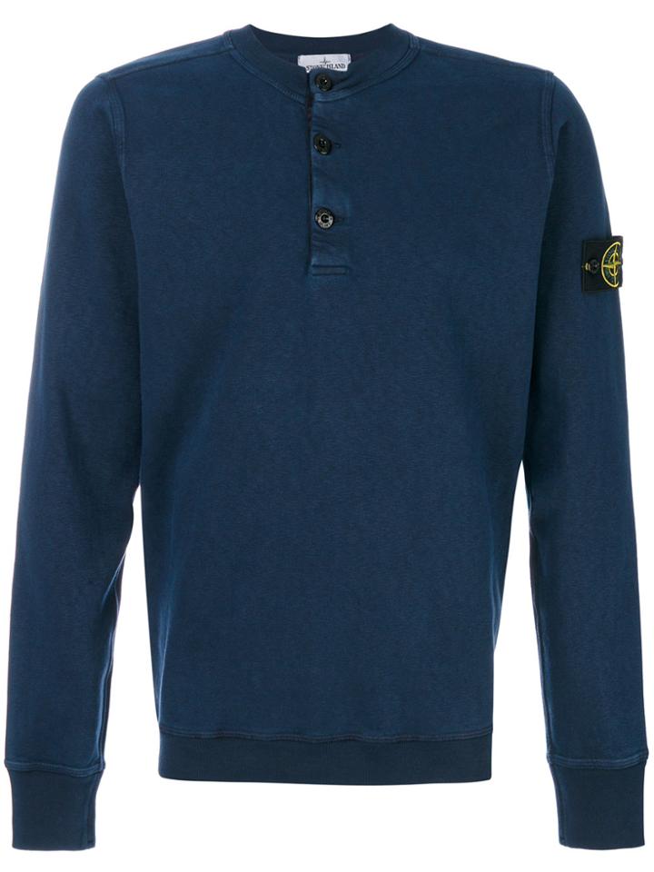Stone Island Classic Fitted Sweatshirt - Blue
