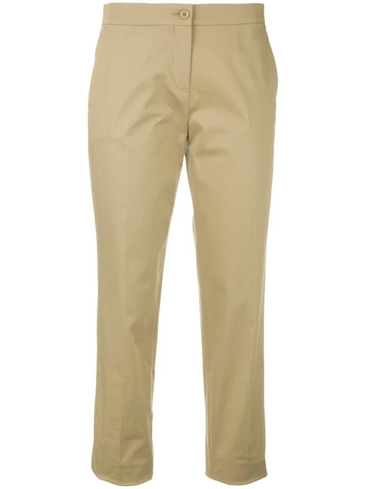 Etro Tailored Cropped Trousers - Nude & Neutrals