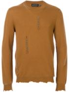 Alexander Mcqueen - Piercing Sweater - Men - Cashmere/wool/brass - L, Brown, Cashmere/wool/brass