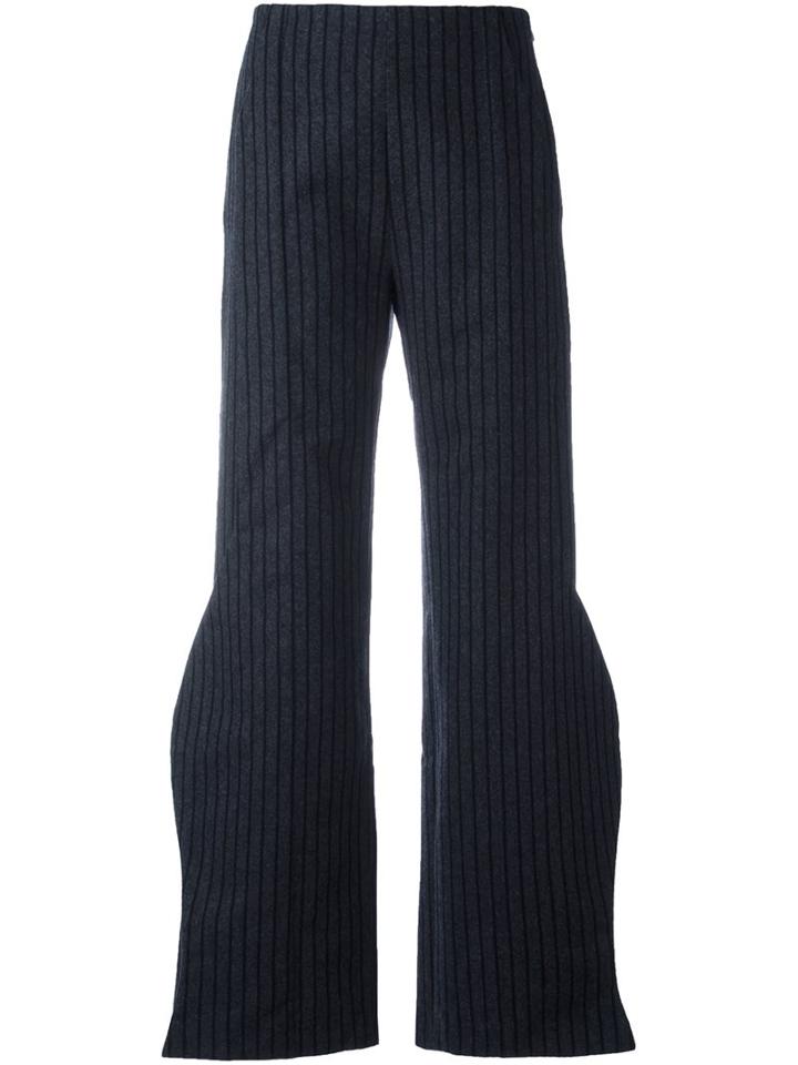 Jacquemus Curved Leg Trousers, Women's, Size: 38, Blue, Polyamide/polyester/acetate/other Fibers