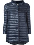 Herno Button Up Puffer Jacket, Women's, Size: 50, Blue, Polyamide/goose Down/nylon