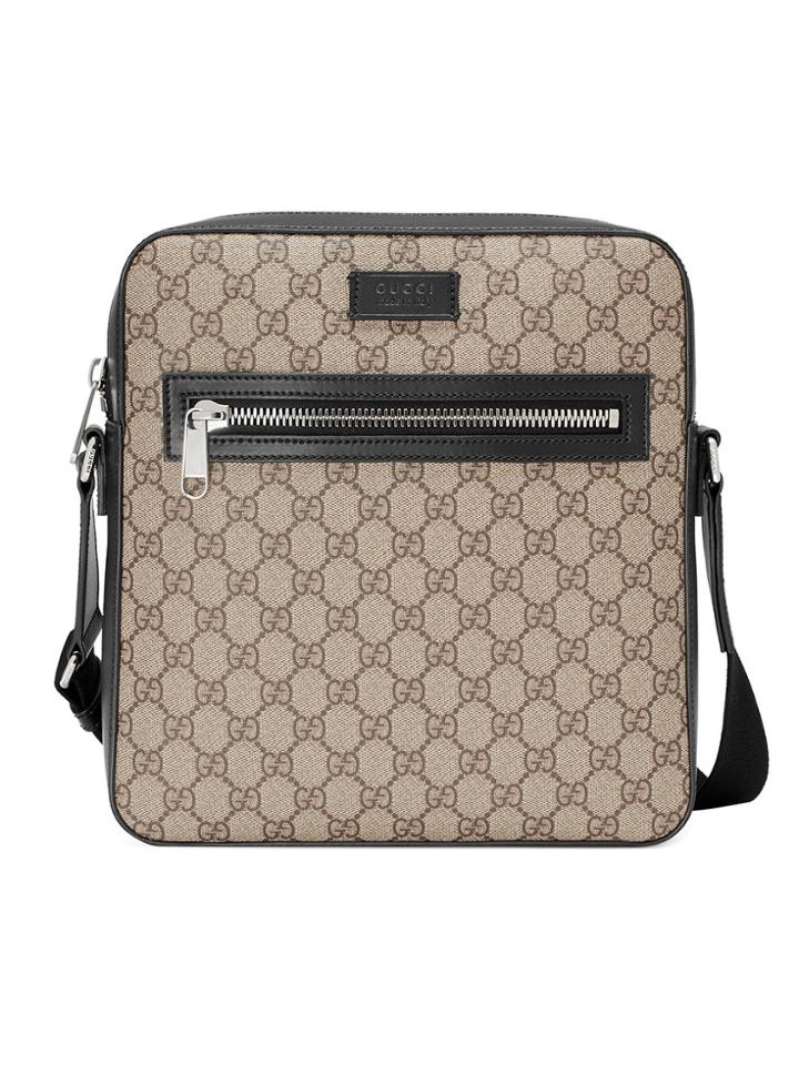 Gucci Gucci Signature Flat Messenger - Brown