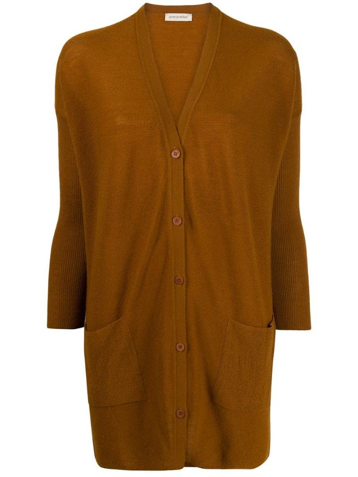 Gentry Portofino Oversized Cashmere Cardigan - Brown