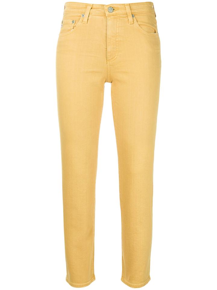 Ag Jeans Cropped Skinny Jeans - Yellow & Orange