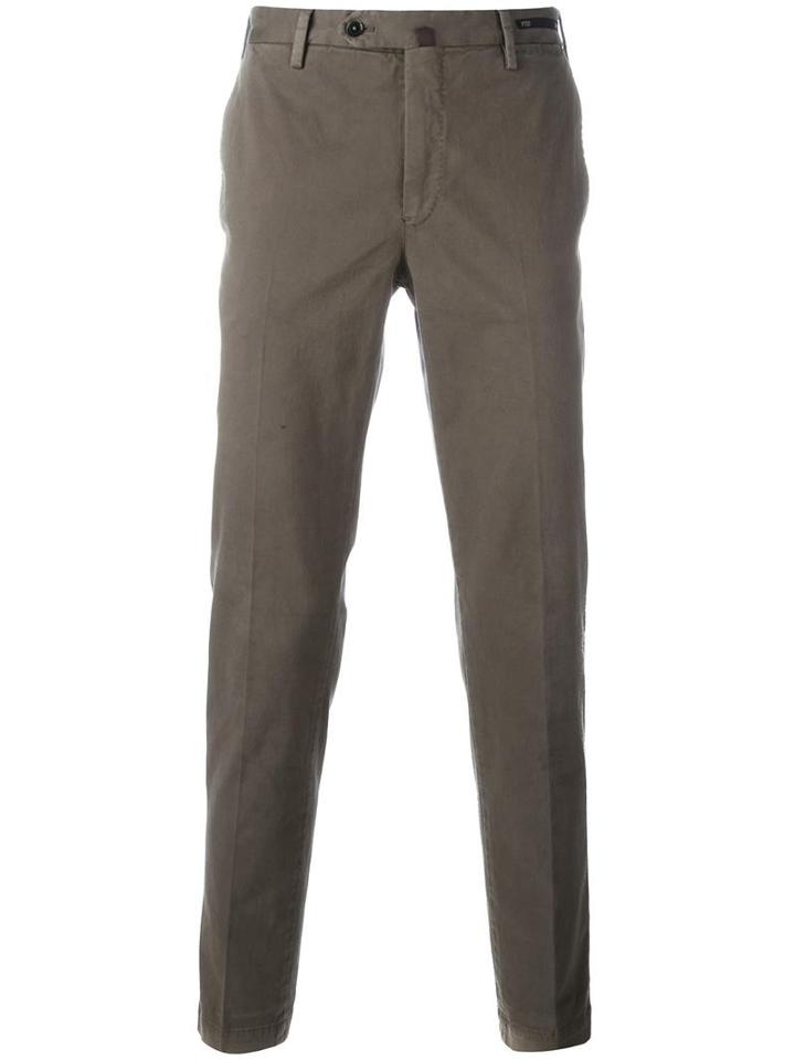 Pt01 Stretch Tapered Trousers, Men's, Size: 54, Grey, Cotton/spandex/elastane