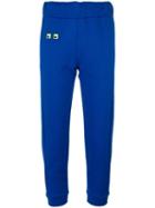 Fendi Square Eye Track Pants, Women's, Size: 42, Blue, Cotton