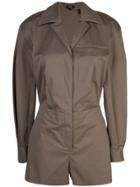 Theory Trucker Styled Playsuit - Brown