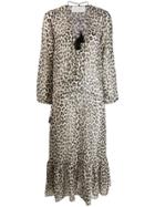 Loulou Leopard Print Maxi Dress - Neutrals