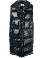 Prada Long Puffer Vest - Black