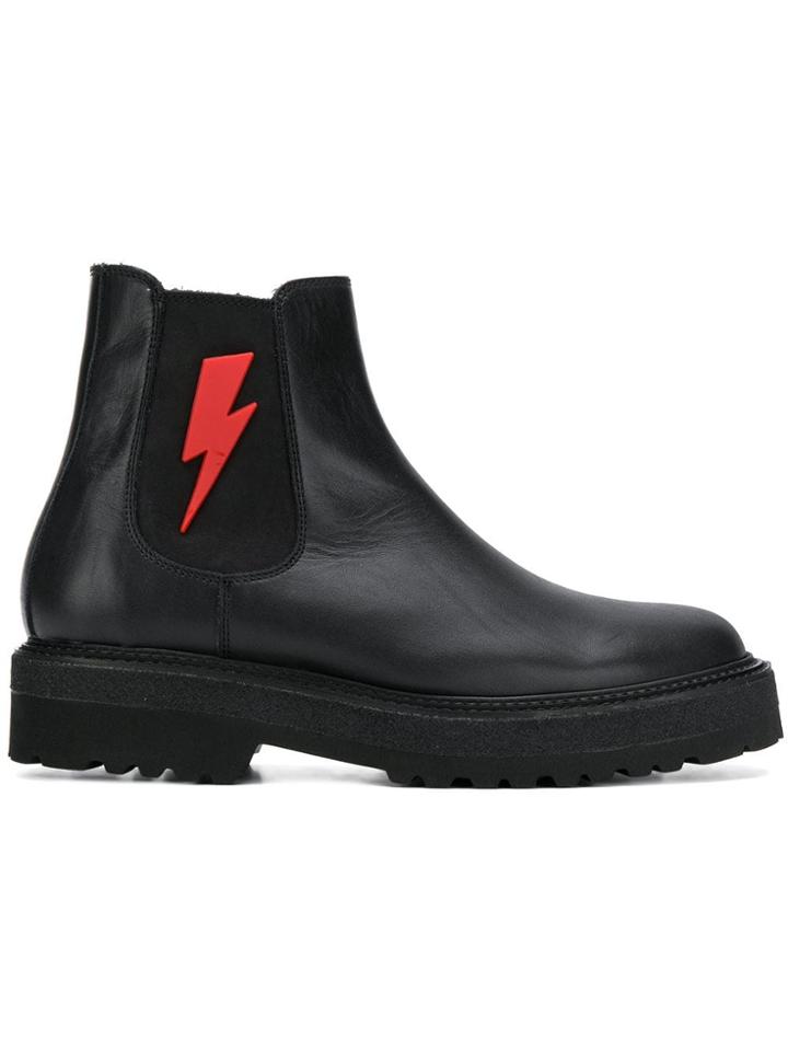 Neil Barrett Bolt Chelsea Boots - Black