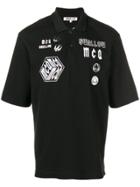 Mcq Alexander Mcqueen Embroidered Appliqué Polo Shirt - Black