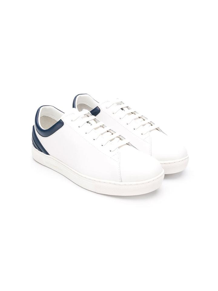 Emporio Armani Kids Teen Low-top Sneakers - White