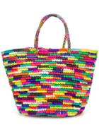 Sensi Studio Technicolour Woven Tote Bag - Multicolour