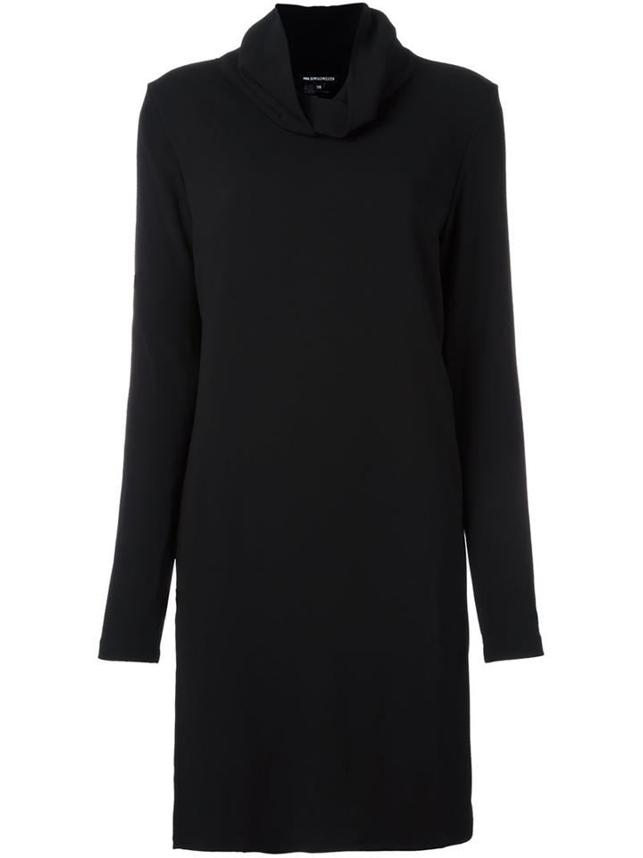 Ann Demeulemeester Cowl Neck Dress, Women's, Size: 40, Black, Spandex/elastane/acetate/rayon