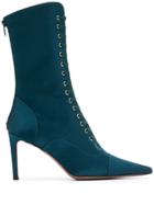 L'autre Chose Stivaletto In Raso Ottanio Retro-style - Blue