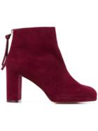 Stuart Weitzman Martine Ankle Booties - Red