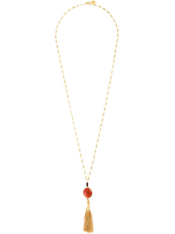Gas Bijoux Tassel Necklace, Women's, Metallic, 24kt Gold