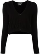 Boutique Moschino Cropped Cardigan, Women's, Size: 46, Black, Rayon/polyester