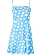 Hvn Floral Print Mini Dress - Blue