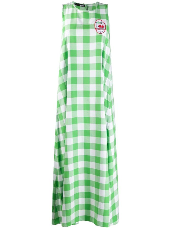 Love Moschino Check Print Shift Dress - Green