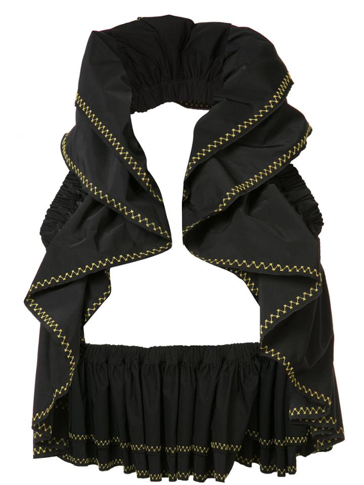 Ellery Strapless Ruffle Crop-top - Black