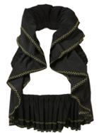 Ellery Strapless Ruffle Crop-top - Black