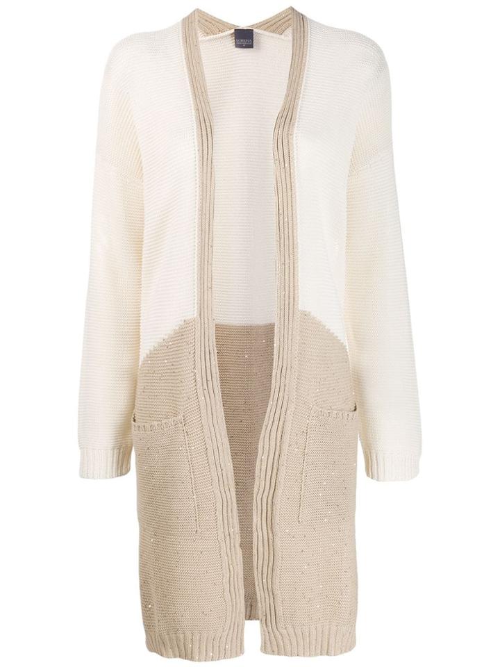 Lorena Antoniazzi Two-tone Cardigan - Neutrals