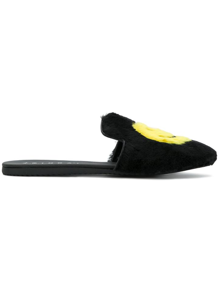 Joshua Sanders Smiley Mules - Black
