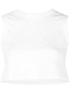 Re/done 70's Cropped Muscle Tank - White