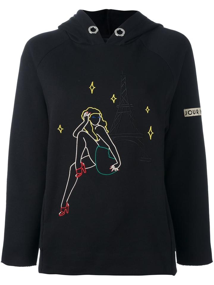Jour/né 'parisl' Embroidery Hooded Sweatshirt