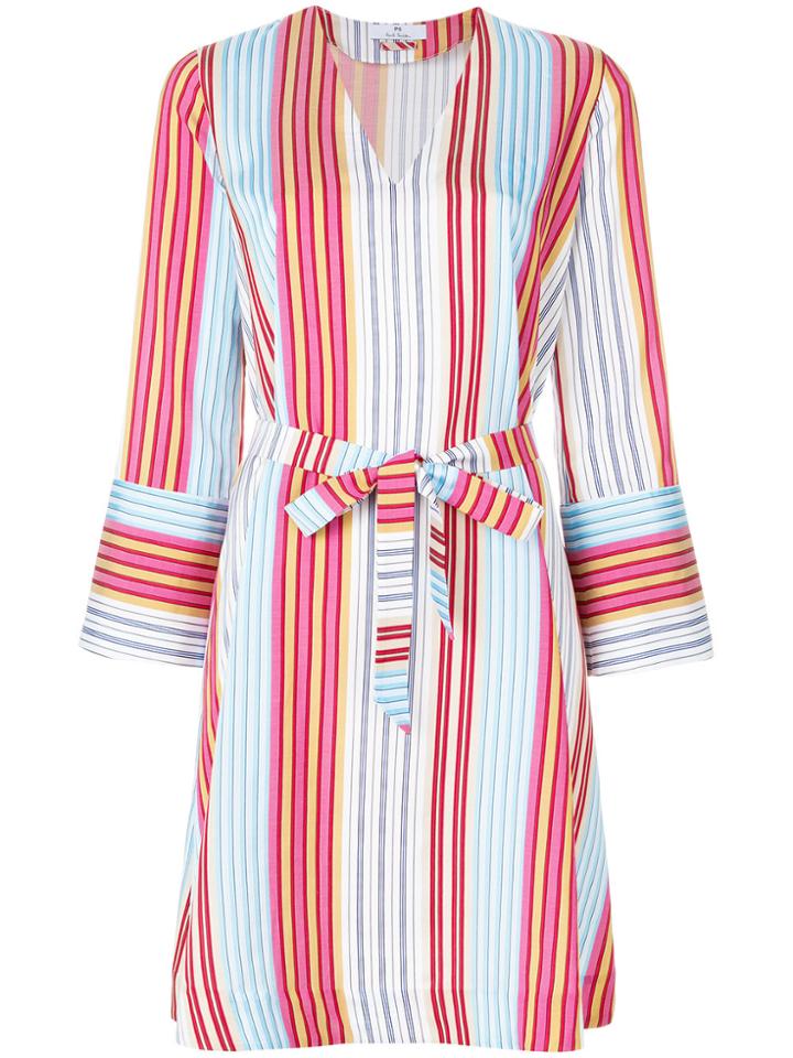 Ps By Paul Smith Belted V-neck Dress - Multicolour