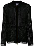 Moschino Mesh Knit Hoodie - Black