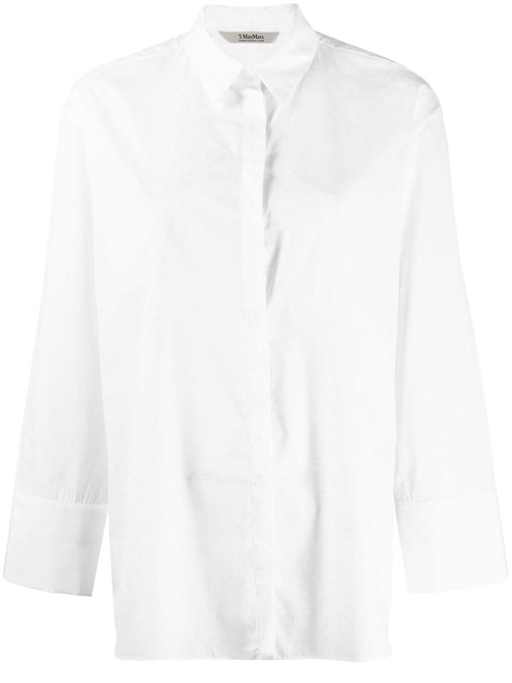 Max Mara Loose Button Down Shirt - White