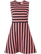 Novis Striped Flared Dress, Women's, Size: 6, Black, Cotton/polyester/spandex/elastane