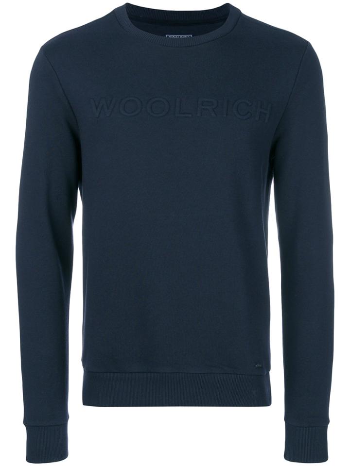 Woolrich Textured Logo Sweatshirt - Blue
