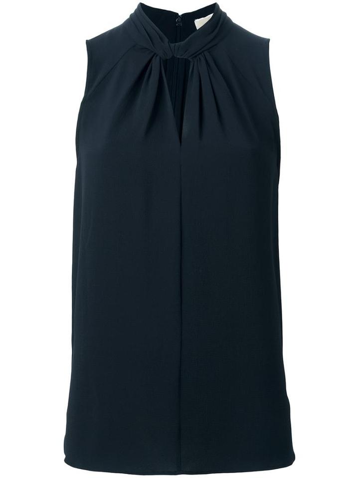 Michael Michael Kors Keyhole Top, Women's, Size: Xs, Blue, Polyester/spandex/elastane