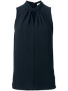 Michael Michael Kors Keyhole Top, Women's, Size: Xs, Blue, Polyester/spandex/elastane