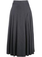 Gabriela Hearst Pleated Midi Skirt - Grey