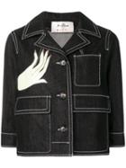 Marni Hand Print Denim Jacket - Black