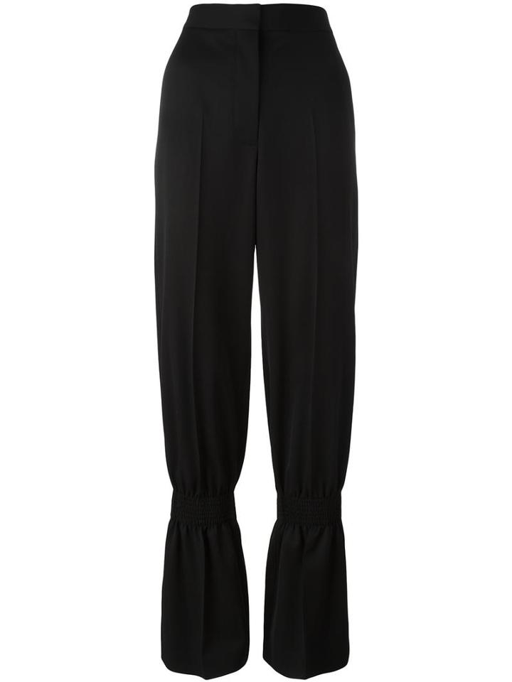 Stella Mccartney Tailored Gathered Leg Trousers, Women's, Size: 40, Black, Wool