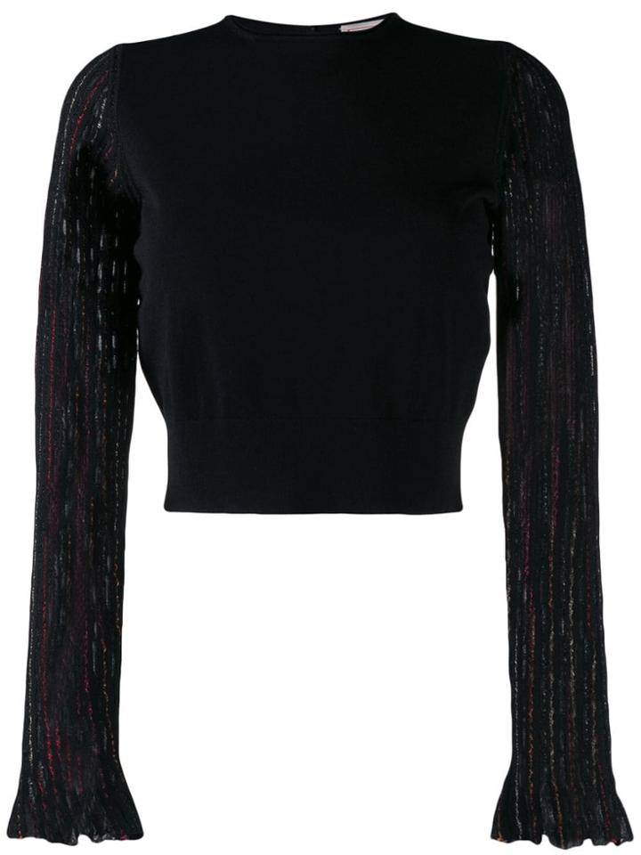 Alexander Mcqueen Striped Sleeve Jumper - Black