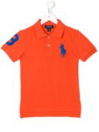 Ralph Lauren Kids Logo Embroidered Polo Shirt, Boy's, Size: 10 Yrs, Yellow/orange