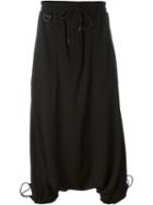 Y-3 Drop Crotch Track Pants, Men's, Size: L, Black, Nylon/polyurethane/viscose