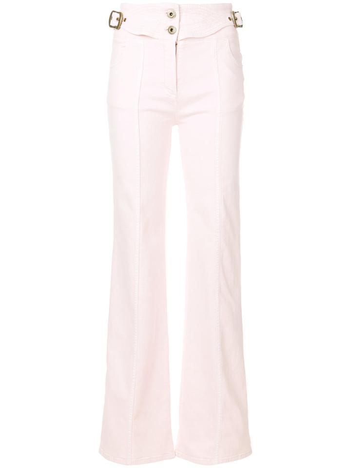 Chloé High-waisted Flared Trousers - Pink & Purple