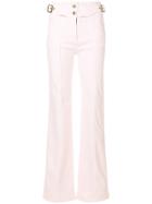 Chloé High-waisted Flared Trousers - Pink & Purple
